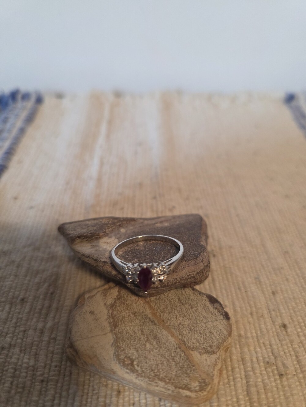 Avon Sterling Genuine Ruby Ring